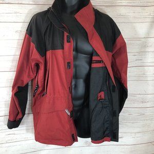 Viking Mens Size S Tempest Tri-Zone Jacket Red Black Zip Up Brave the Elements